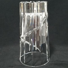 Vtg Mikasa Uptown Crystal Highball Glass Vertical Swirl Cut Tumbler 5⅝»