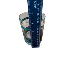 Two Green Striped Rock /Old Fashioned Glasses
