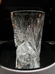 1) Tumbler 3-3/4″ American Brilliant Period cut glass crystal Signed Libbey #209