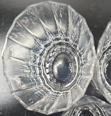 5 Dansk Oval Facette Old Fashioned Vintage Clear Panel Whiskey Rocks Finland Lot