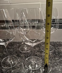 RIEDEL WINE GLASSES, Lead Free Crystal, 24 oz, 4 Glasses