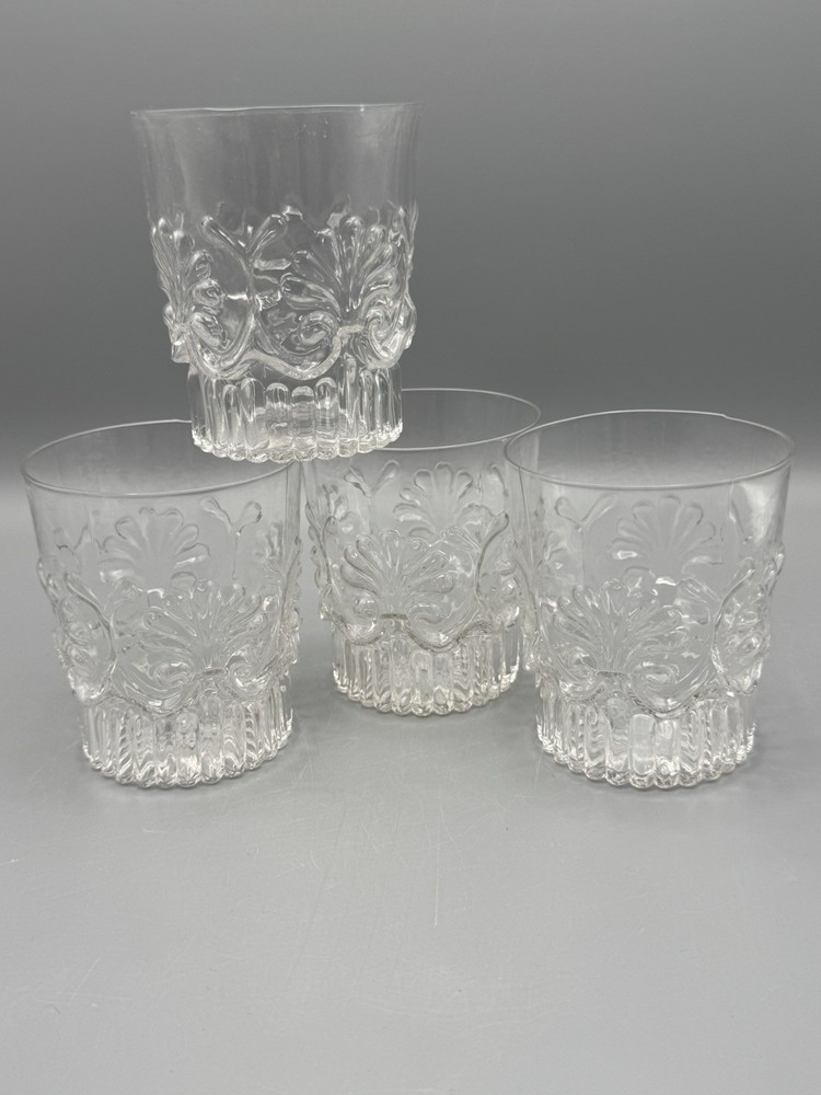 4 Reproduction EAPG Metropolitan Museum Of Art Pilgrim Adams Highball Glasses