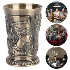 Wine Cup Metal Goblet Little Glass Vintage Egypt Style Embossed Mini Cup Art …