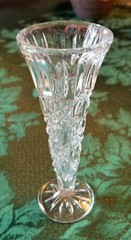 ( 1 CRYSTAL ) GLASS Table Beauties ! Set of THREE CLEAR