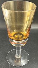 Winterthur Jewel Tone Goblets Amber Glass Hand Blown 16 oz 8 1/4″ Set of 7