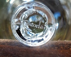 Mid Century VTG Fostoria Crystal Platinum Band Wedding Ring Water Wine Goblets 4