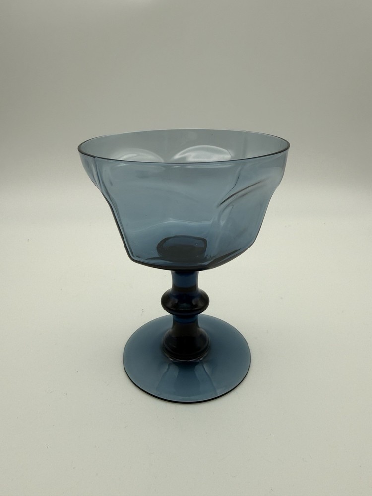 Lenox Antique Blue Champagne Glass Goblet 5 3/8″ Tall
