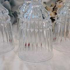 Fostoria Set of 4 HERITAGE 8 oz Clear Cut Crystal Water Goblets Stem Glasses NWT