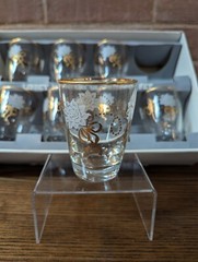 Vintage Libbey HOSTESS GLASSWARE SET of 8 24K Gold Accent – New in Original Box