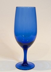 LUMINARC Cristallerie d’Arques Iced Tea Glass Goblet Cobalts Blue 16 oz 8″ Set/4