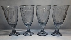 Noritake SWEET SWIRL LIGHT BLUE – Set of 4 Iced Tea / Iced Beverage Glasses
