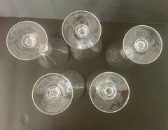Ser/5 Towle Australian Fine Lead Crystal “Reflection” Wine Glasses 7.25 T NWOB
