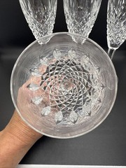 WATERFORD CASTLEMAINE CHAMPAGNE FLUTES Cut Lead Crystal Set Of 4
