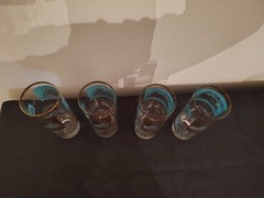 Set Of 4 Libbey Southern Comfort Steamboat MCM 6 7/8″ Tom Collins Glasses