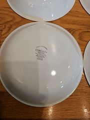 4 Corning Corelle FROSTY MORN Snowman Pasta Bowls 8 1/2″ No Scratches