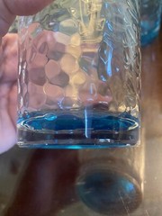 6 Vintage Teal Blue Tumblers Libbey Crackle Pebbled Bubble Iced Tea Glasses