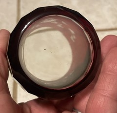 Bohemian Ruby Red Cut To Clear Old Fashioned Whiskey Tumbler 3 5/8″ Tall