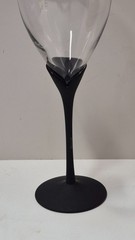 Set of 2 Mikasa RARE Matt Alexandra Black Tulip Stemware Water Goblets 8 Availbl