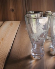 8 PRINCESS HOUSE CRYSTAL BEAR, WOLF, HORSE, AND DEER. GLASSES