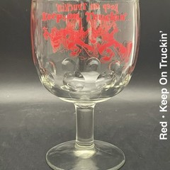 Bartlett Collins 6pc Pokee Peace•Keep On Truckin•Happy Face Goblets c1970s USA