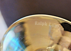 FLAWLESS! BEST PRICE! RALPH LAUREN HERRINGBONE CRYSTAL 8 3/4″ WATER GOBLETS