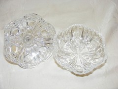 Vintage Crystal Footed Covered Candy Bowl European Collection W. Germany 12-b