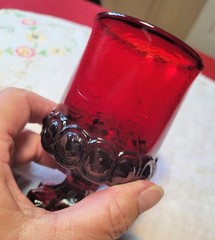 4 TIFFIN / FRANCISCAN *MADEIRA RUBY RANCHO* 4 7/8″ JUICE + WINE Glasses 1973-74