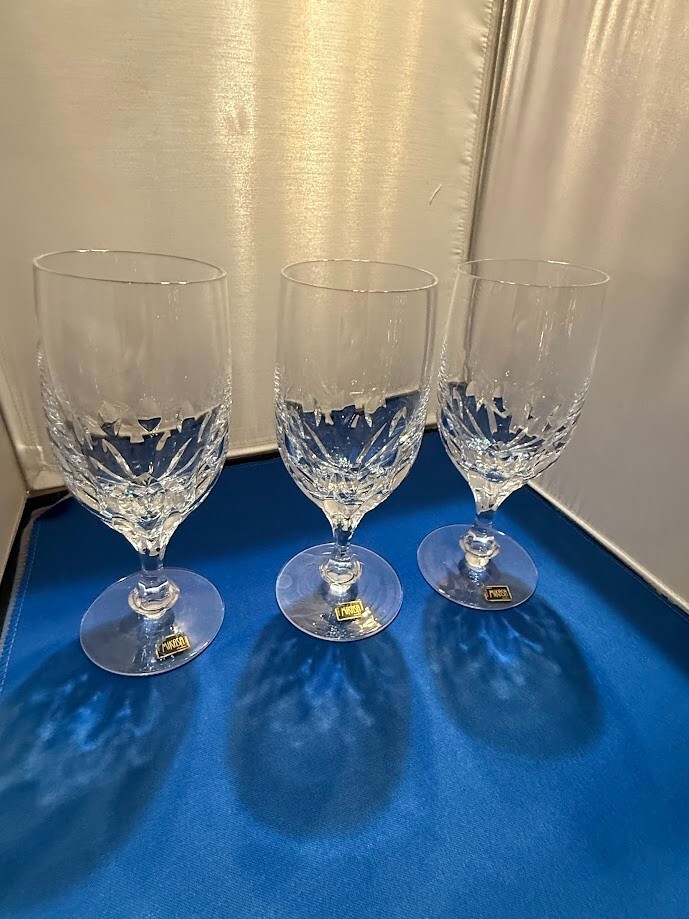 Set of 3 Mikasa Buckingham Crystal glasses