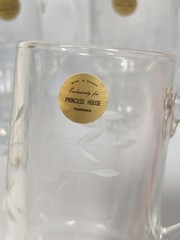 Irish COFFEE PRINCESS HOUSE Heritage ETCHED CRYSTAL Footed MUGS GLASSES Lot 4
