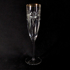 ROGASKA RGS95 CHAMPAGNE FLUTES, Etched Lead Crystal, 9 3/4″, 8oz, SLOVENIA, 2PCS