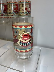 Vintage Southwestern Aztec Tumbler glasses Adobe New Mexico Set of 6