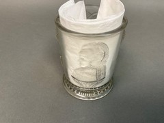Rare EAPG Pressed Glass Drink Tumbler c. 1880 Maud Granger & Annie Pixley