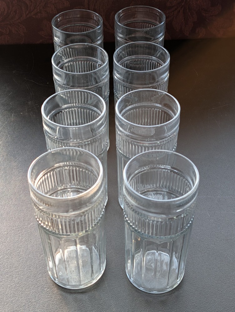 A111 – 8 Anchor Hocking Annapolis drinking glasses 6 3/4″ Tall
