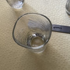 Vintage MCM 6 oz Petite Cocktail Glass Tumblers set of 4: Textured and Heavy