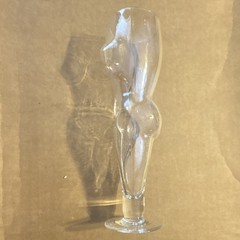 Figural Nude Lady Clear Glass Beer Glass for Adults
