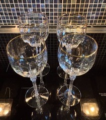 Lenox Crystal Monroe Water Goblets Gold Trim – Two Sets of Four