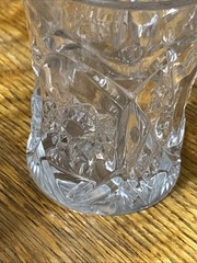 (1) Tumbler 4″ American Brilliant Period cut glass crystal geometric