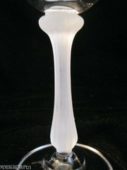 (2) MIKASA LAURA CRYSTAL 11 OZ WINE~GLASS~GOBLET~FROSTED STEM~EUC