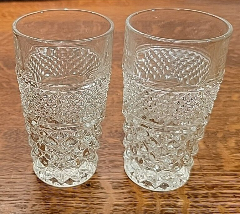 Set of 2 Anchor Hocking Wexford 5 3/8″ Tumblers 10 ozs