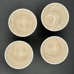 4 Vintage Franciscan Desert Rose Earthen Ware Juice Glasses – 6oz – EX!