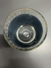 Vintage Jeanette Blue Grecian Glasses / Wedgewood / Jasperware 1950s Set of 3