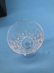 Waterford Crystal Lismore Claret Wine Glasses Set Of 4 Clear Cut Ireland Box