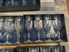 Vintage Preludio Capri Cut Crystal Water Wine and Champagne Glasses – Clear 36pc