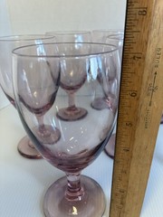 Vintage Libbey Premier Pink Plum 16 oz. Iced Tea / Water Glasses – Set of 8 Wine