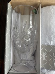 Shannon Crystal Dublin 14 oz Water Goblets Stemmed Beverage Glasses NEW Set Of 4