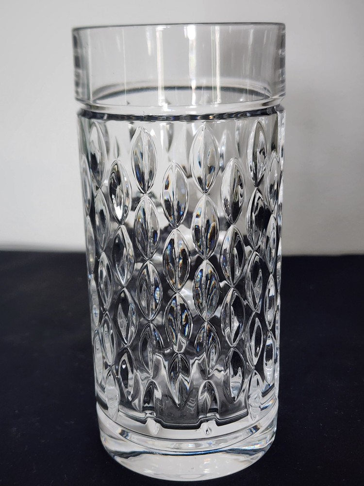 Ralph Lauren RLL Crystal Highball Glass Aston Pattern Heavy 1 lb 9 oz