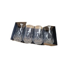 VTG NIOB Cristal d’Arques Longchamp Set of Four 24% Lead Crystal Tumbler Glasses