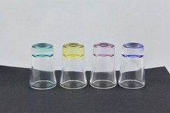 SET OF 4 MULTI COLOR IMPRESSIONS SHOT GLASSES – MINT