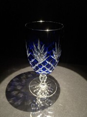 Faberge Odessa Cobalt Blue Crystal Ice Tea / Water Glass ( One Glass ) 7″ TALL