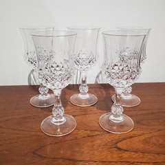 Cristal D’Arques-Durand Ancenis Claret Wine Glass Set of FIVE 8666243